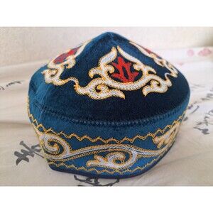 Taqia/Тақия/Такия Felted upper men's hat traditional Kazakh headdress.